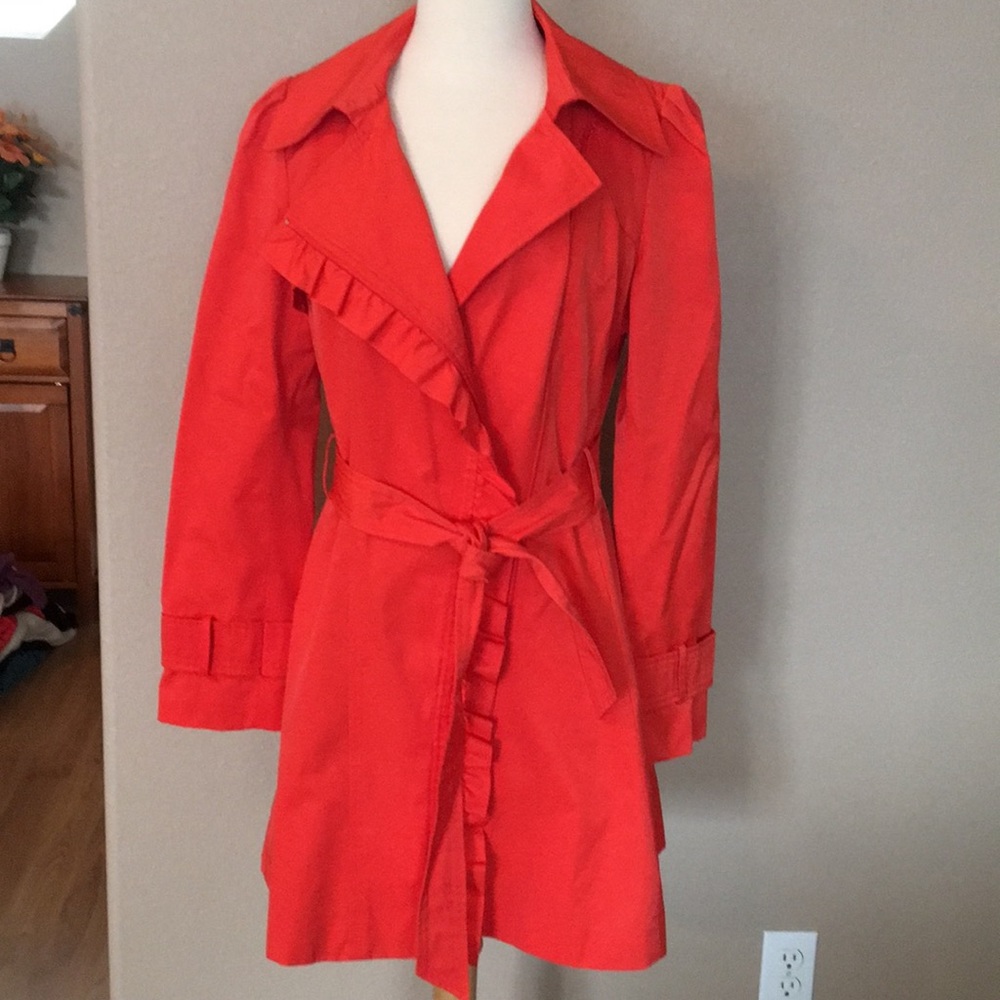 Jessica Simpson Orange/red spring coat/ raincoat